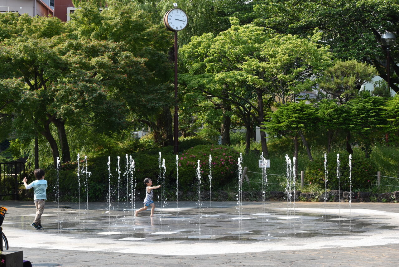 菰池公園噴水広場(三島市)